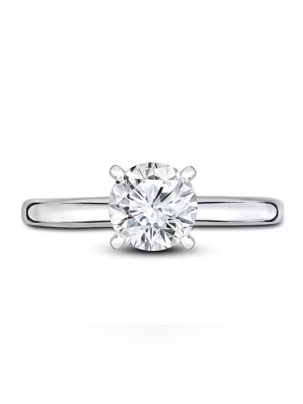 2.00 Ct Round Cut VVS1/D GRA Moissanite Solitaire Engagement Ring 14k White Gold - Picture 3 of 9